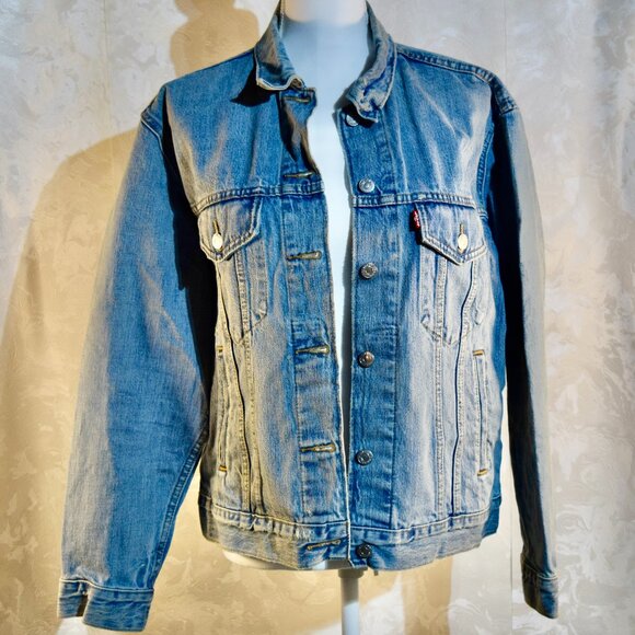 VINTAGE Levi's Free People Distressed Denim Jean Jacket | Large - Picture 1 of 3